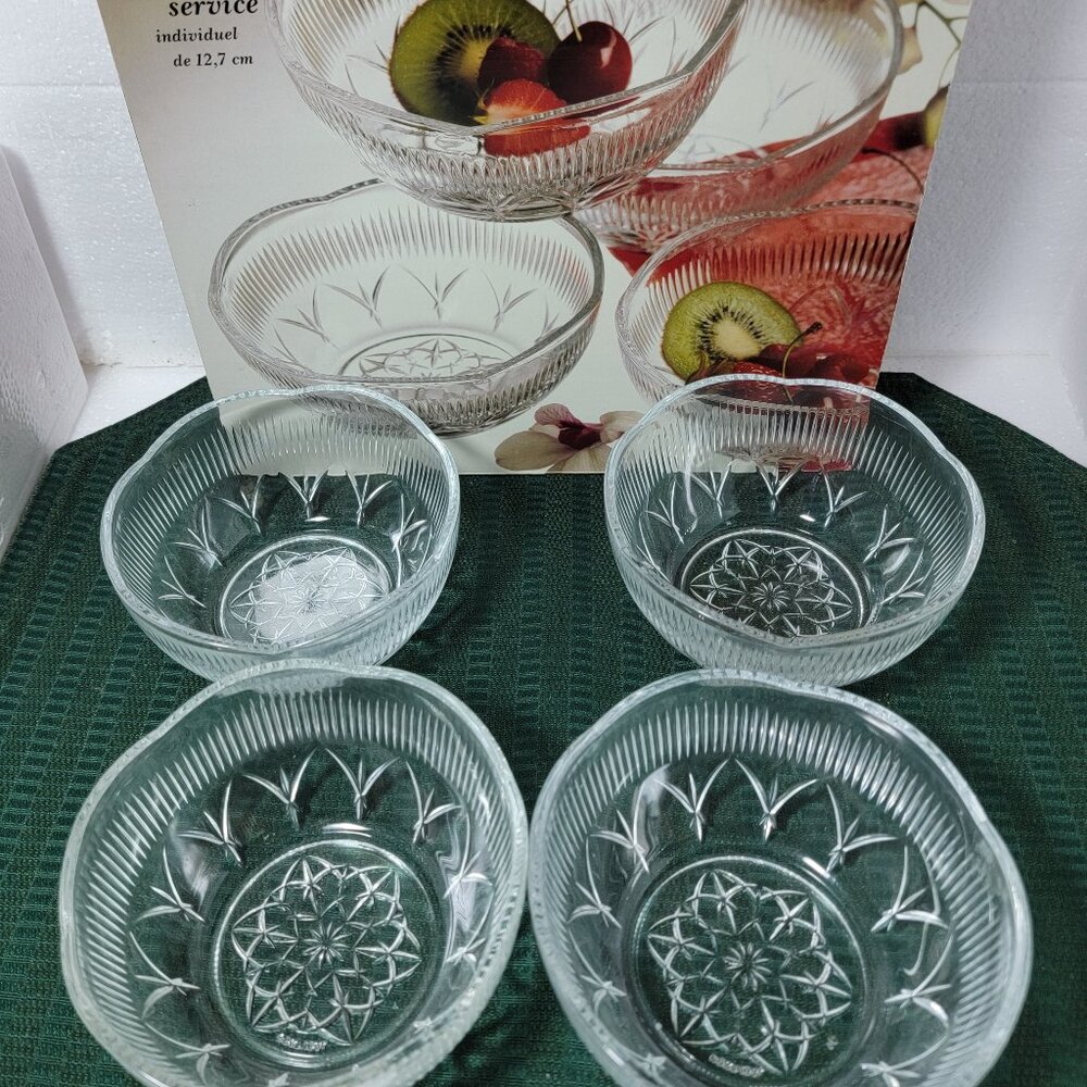 Vintage Laura Glass 5" Serving Bowls